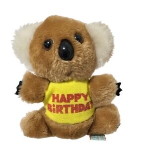 R Dakin Happy Birthday Koala Bear Plush Stuffed Animal‎ Vintage 1978